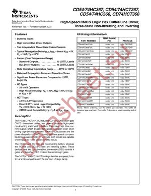 CD74HC367E datasheet  